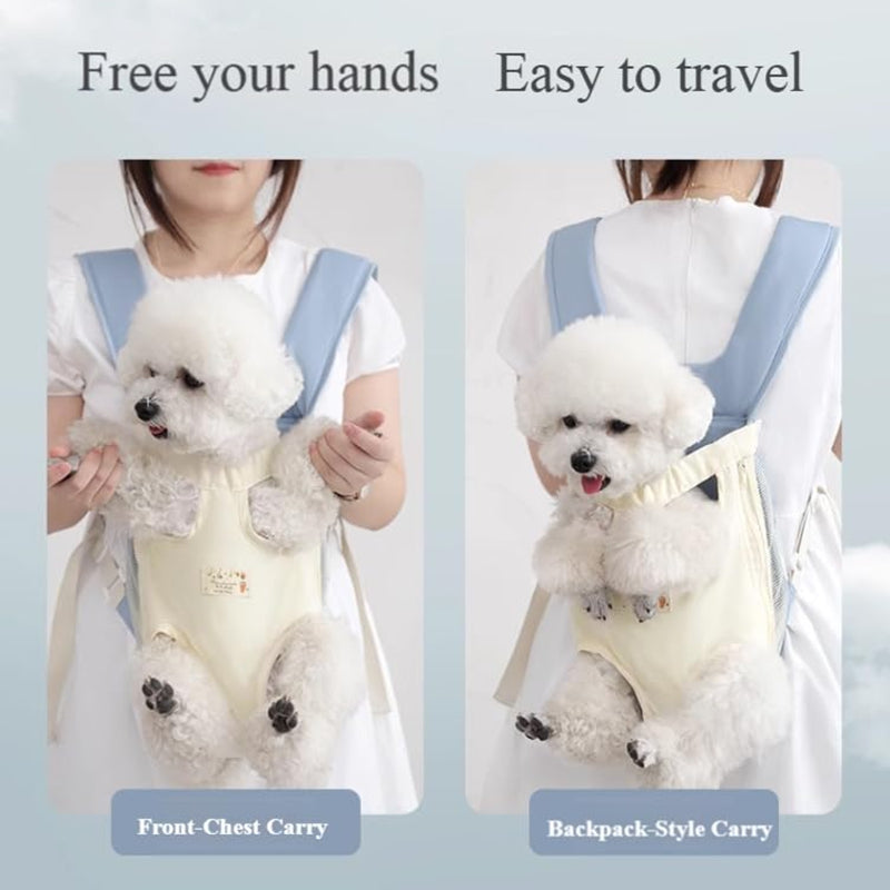 Breathable Dog Carrier Backpack Adjustable Chest Harness For Small Pets