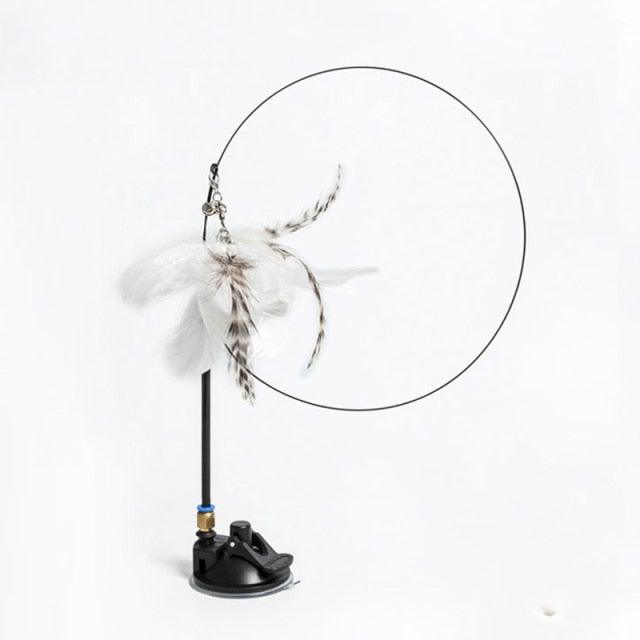 Funny Feather Bird with Bell Cat Stick Toy for Kitten Playing