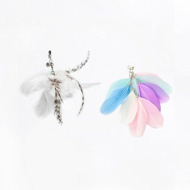 Funny Feather Bird with Bell Cat Stick Toy for Kitten Playing
