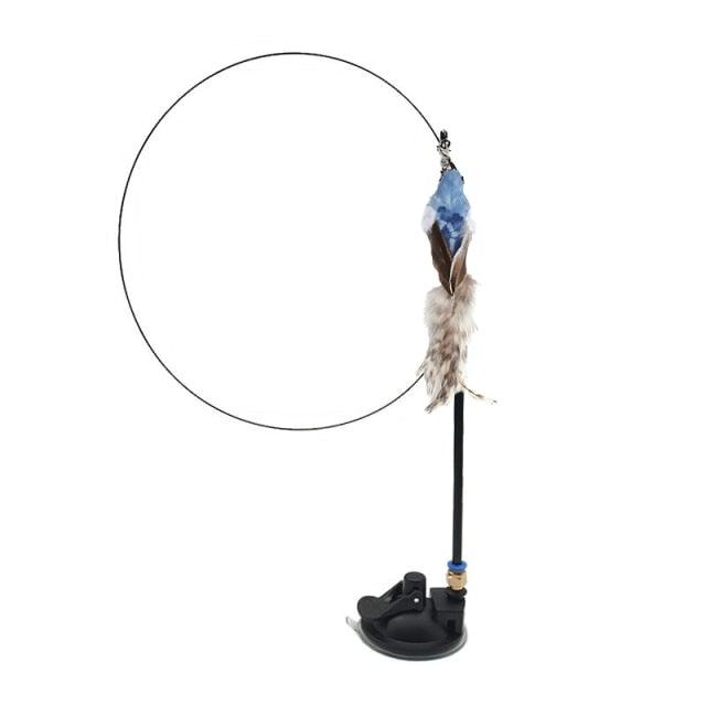 Funny Feather Bird with Bell Cat Stick Toy for Kitten Playing