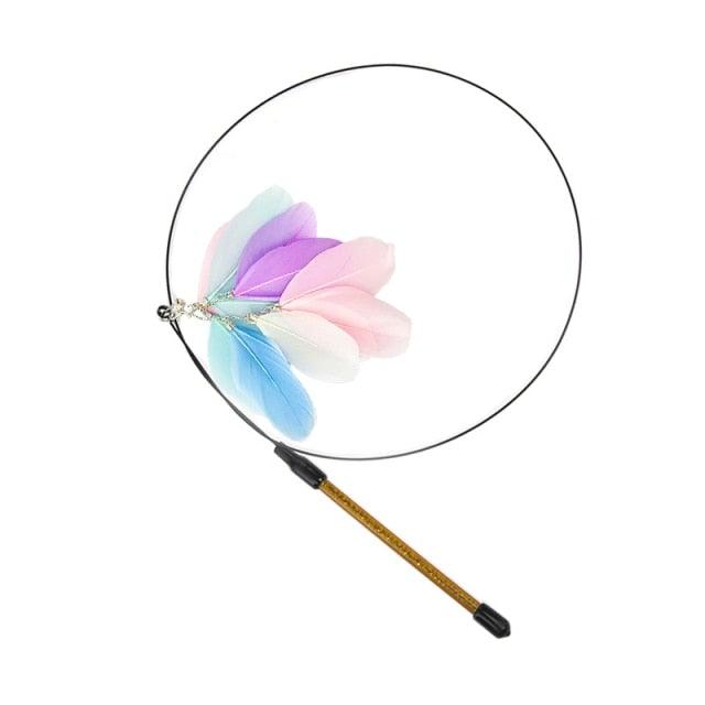 Funny Feather Bird with Bell Cat Stick Toy for Kitten Playing