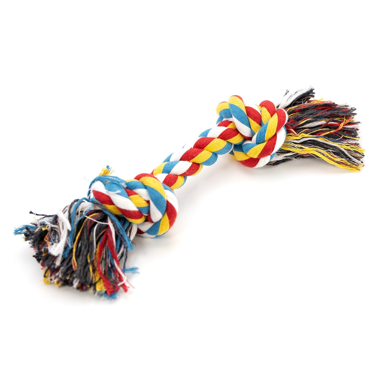 Multi-Colored Braided Rope Bone Tug Toy for Dogs