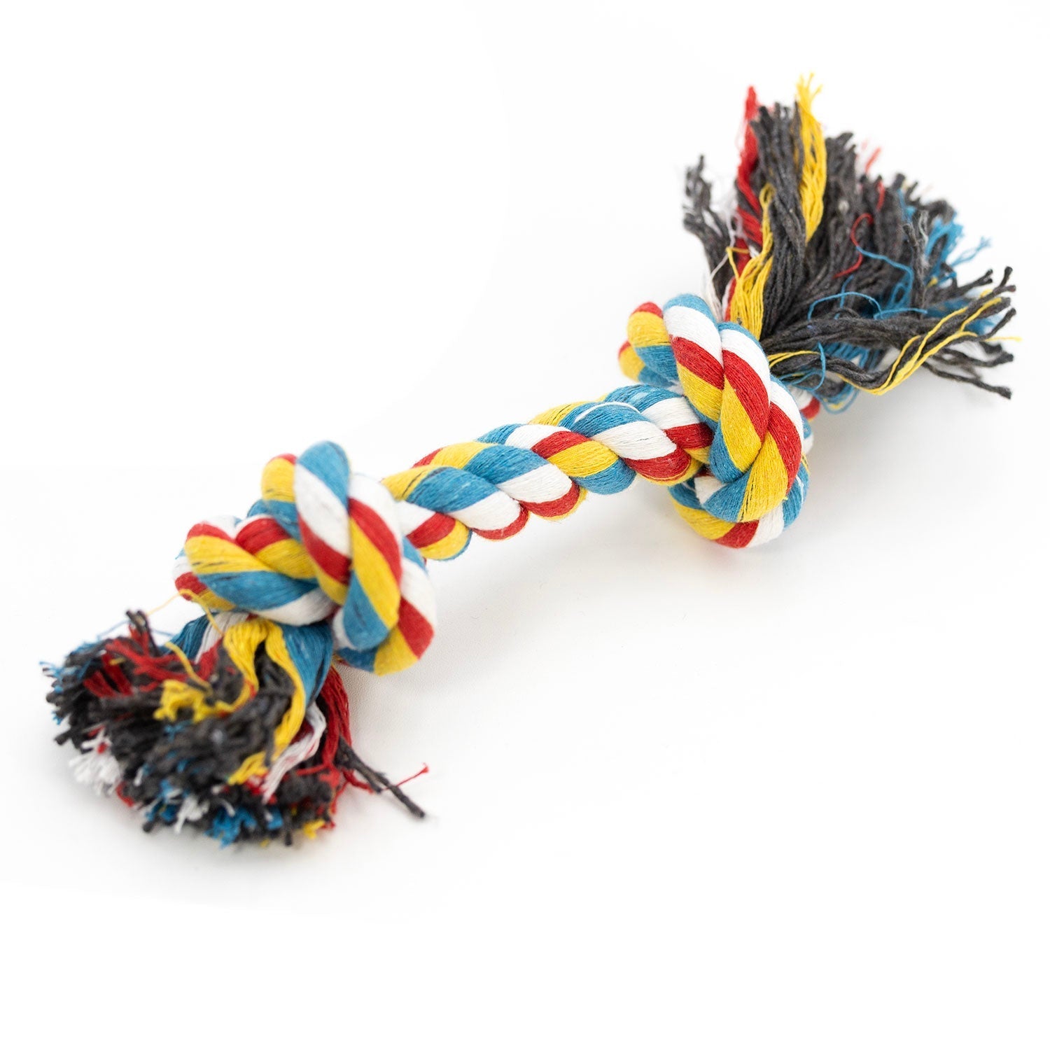 Multi-Colored Braided Rope Bone Tug Toy for Dogs