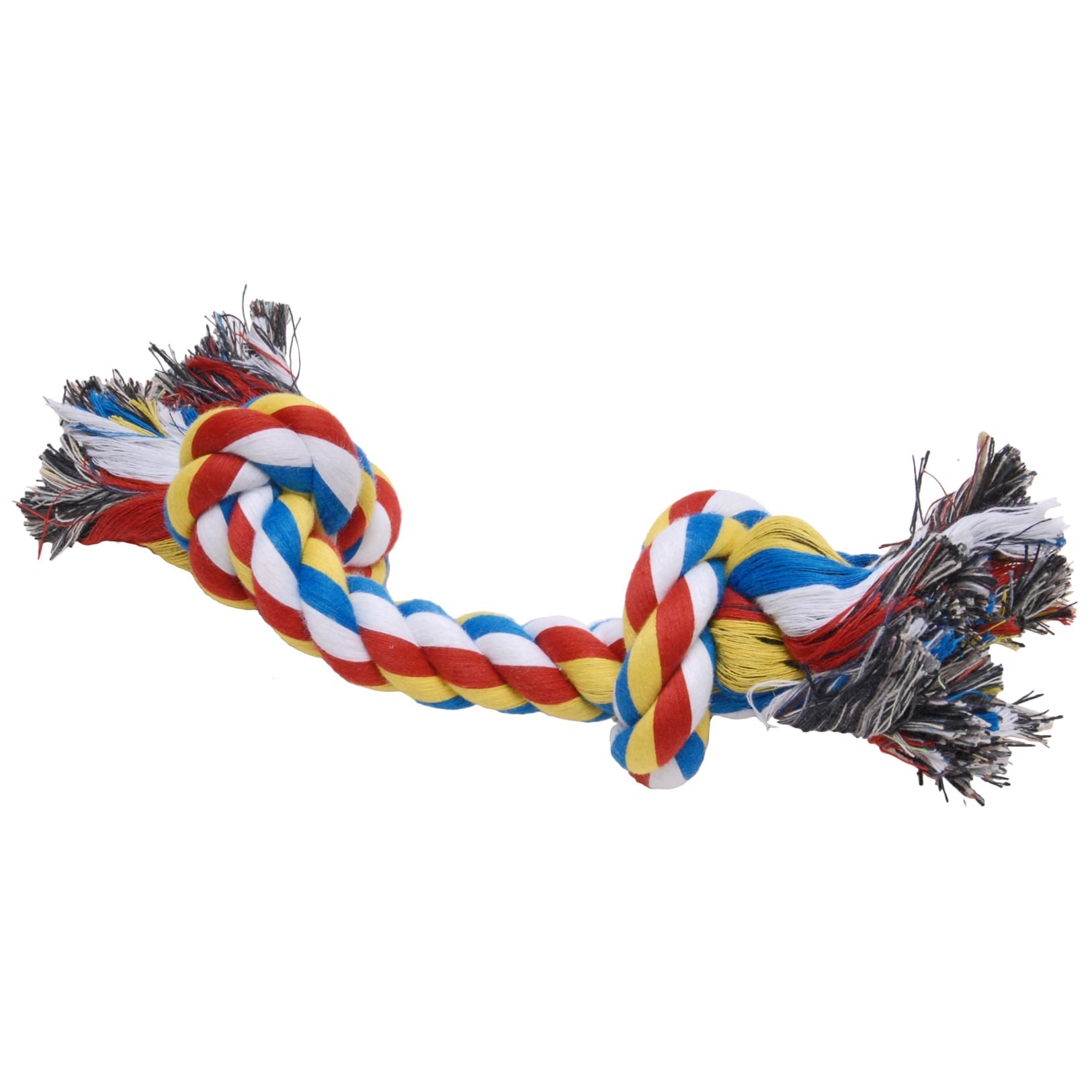 Multi-Colored Braided Rope Bone Tug Toy for Dogs