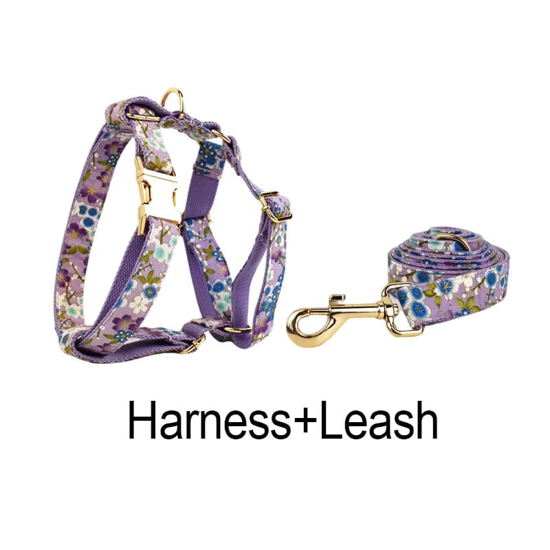 Lilac Meadow Floral Harness Set