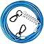 Dog Tie Out Cable Steel Wire with Clips Blue 10-30 FT Heavy Duty