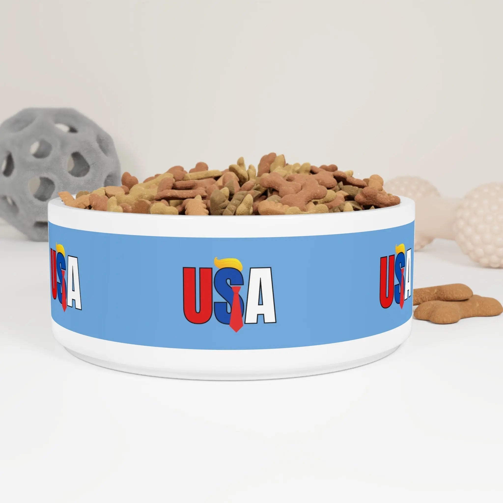 Patriotic USA Pet Bowl - Perfect for Dog & Cat Lovers!