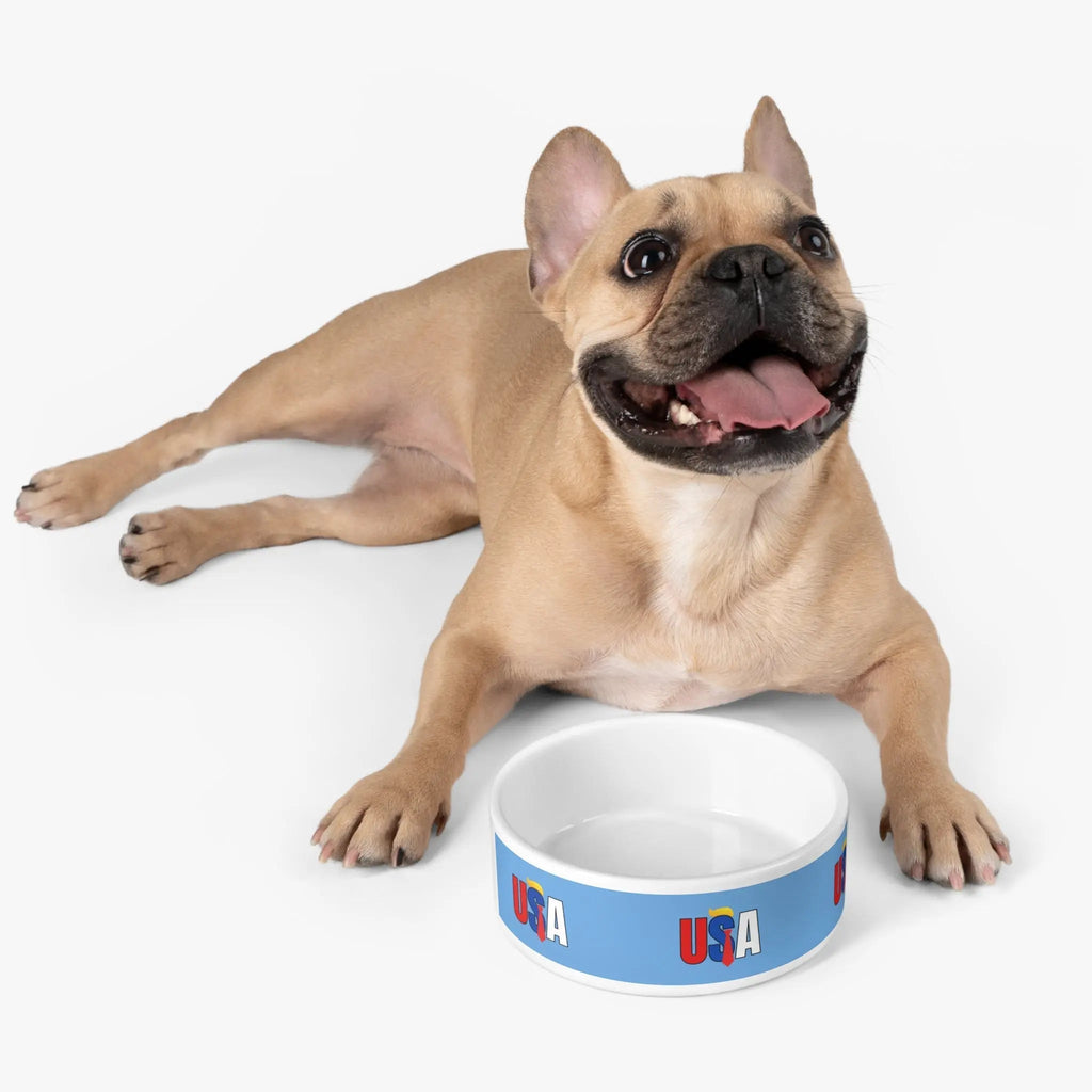 Patriotic USA Pet Bowl - Perfect for Dog & Cat Lovers!