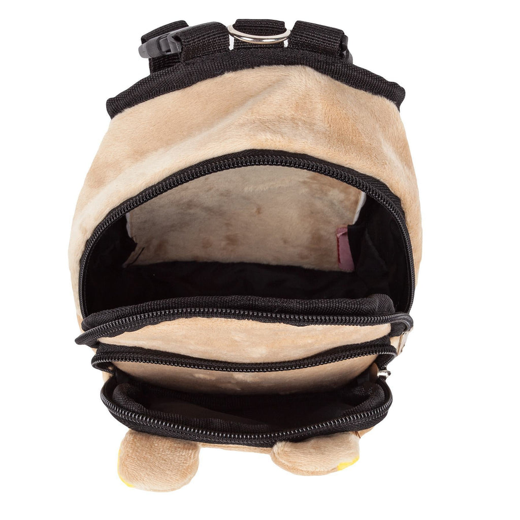 'Teddy Tails' Dual-Pocketed Animated Fashion Dog Harness Backpack