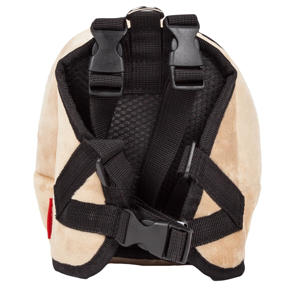 'Teddy Tails' Dual-Pocketed Animated Fashion Dog Harness Backpack