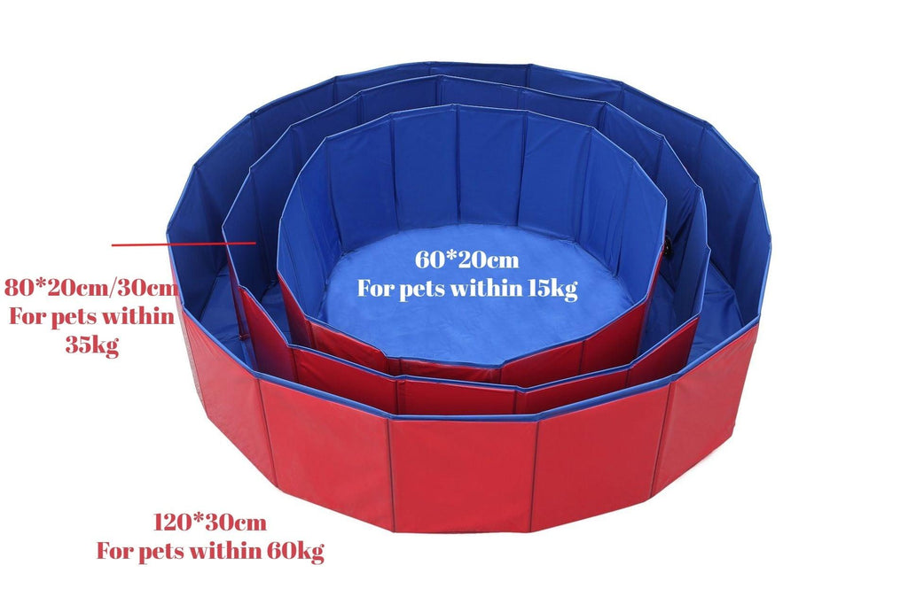 Portable Dog Swimming Pool Pet Bath Tub Foldable Leak-proof PVC with Drain Easy Clean Dog Accessories