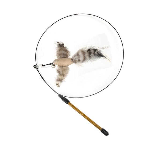 Funny Feather Bird with Bell Cat Stick Toy for Kitten Playing