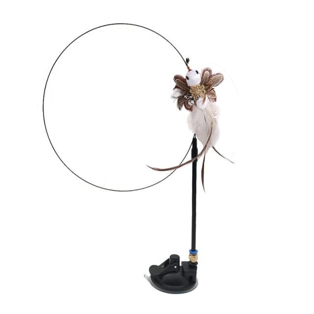 Funny Feather Bird with Bell Cat Stick Toy for Kitten Playing