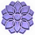 Mandala Slow Feeder Dog Bowl with Suction Cups