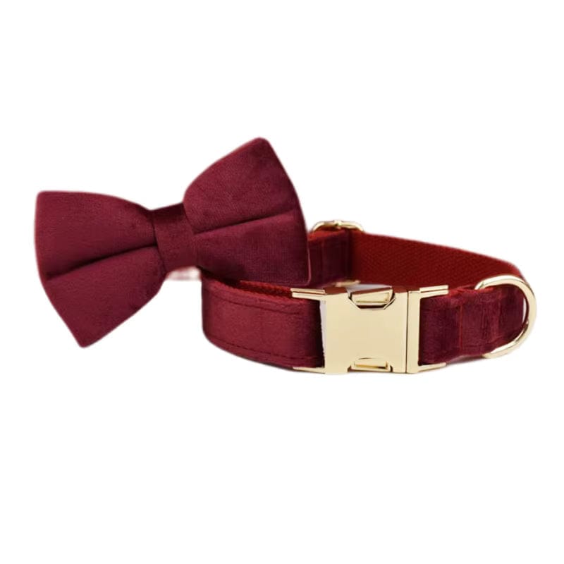 Red Wine Velvet Harness Set