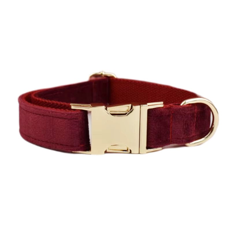 Red Wine Velvet Harness Set