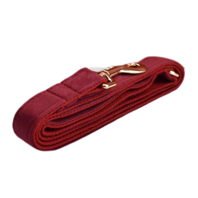 Red Wine Velvet Harness Set