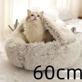 Round Plush Warm Cat Bed