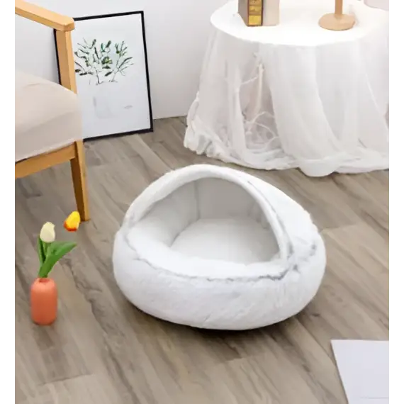Round Plush Warm Cat Bed