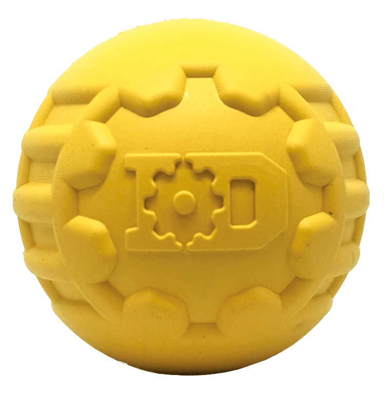 Rubber Chew Toy for Heavy Chewers | Yellow | USA Made | SodaPup